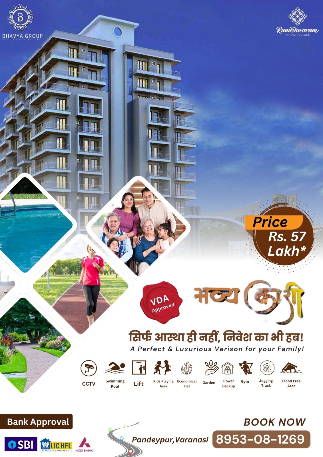 2, 3 & 4 BHK Flats in Paneypur, Varanasi | Loan Facility | VDA Approved | Bhavya Kashi