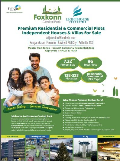 HMDA approved open plots adibatla - kongarakalan inside ORR near wonderla