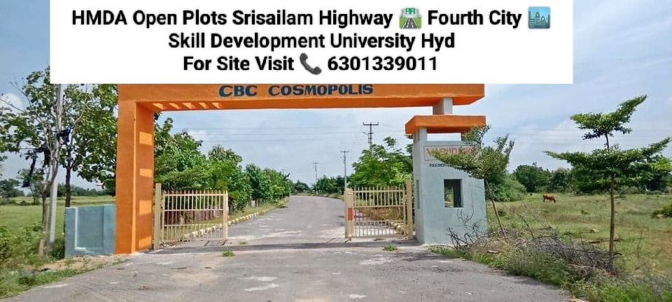 HMDA open plots at meerkhanpet near 4th city & skill development university Srisailam Highway